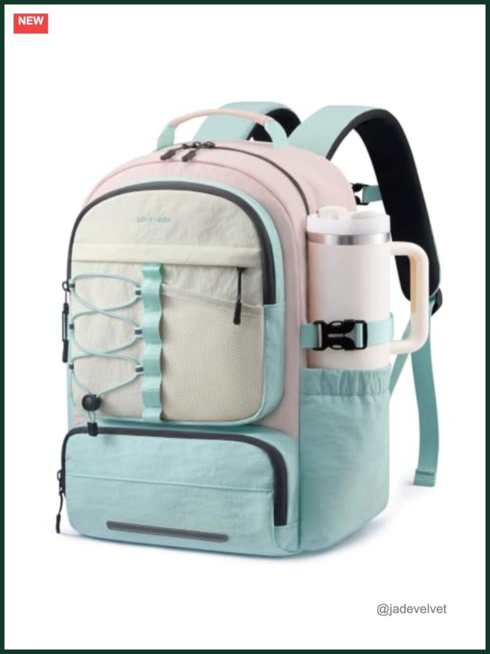33L Laptop Backpack with Large Cup Holder, School Bookbag for Teen Girls,